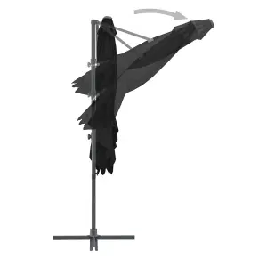 Berkfield Cantilever Umbrella with Steel Pole Black 250x250 cm