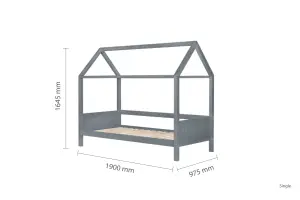 Birlea Home Single Bed Frame In Grey