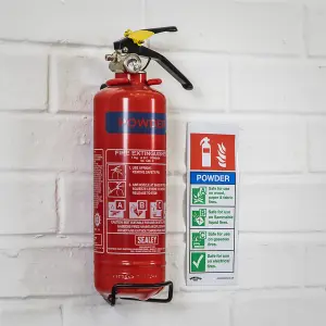 Sealey Safe Conditions Safety Sign Powder Fire Extinguisher Rigid Plastic SS52P1