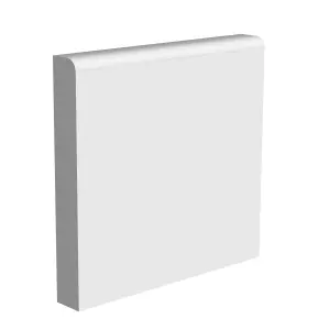 National Skirting Half Bullnose MDF Skirting Board - 170mm x 25mm x 4200mm, Primed, No Rebate