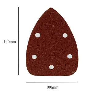 40 x Hook and Loop 140mm Detail Sanding Sheets 120 Grit Triangle Sandpaper Pads