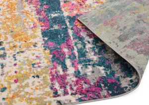 Modern Multi Funky Rug, Abstract Rug for Bedroom, & LivingRoom, DiningRoom Rug, 9mm Thickness Multi Rug-160cm X 230cm