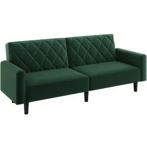 Yaheetech 2 Seater Convertible Sofa Bed - Green