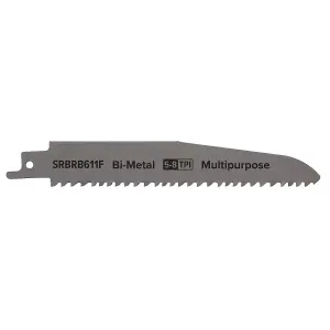 Sealey 150mm 5-8TPI Multipurpose Reciprocating Saw Blade - Pack of 5 SRBRB611F