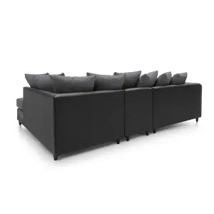 Dylan Large Corner Sofa Right Facing in Dark Grey