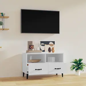 Berkfield TV Cabinet White 80x36x50 cm Engineered Wood