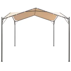 Berkfield Gazebo Pavilion Tent Canopy 4x4 m Steel Beige