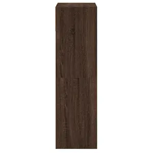 Shoe Cabinet Brown Oak 60x34x116 Engineered Wood