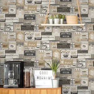 Galerie Kitchen Recipes Black Enamel Signs Smooth Wallpaper