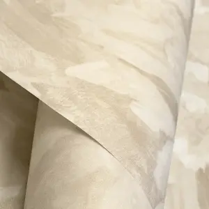 Galerie Julie Feels Home Beige Abstract Shimmery Plain Paeonia Wallpaper Roll