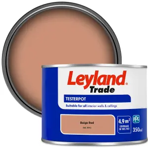 Leyland Trade Vinyl Matt Walls & Ceilings Emulsion Paint Beige Red (RAL 3012) 350ml Tester