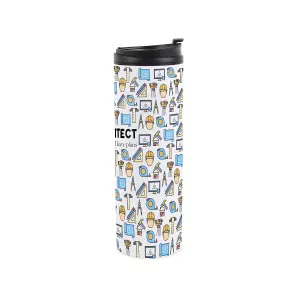 Architect Travel Mug - Novelty Trades Gift Stainless Steel Vacuum-Sealed Double-Walled Hot/Cold Drinks Travel Flask