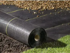 AirTech-UK Heavy Duty Weed Control Membrane Garden Weed Barrier Fabric for Landscaping 2M Wide x 1M length