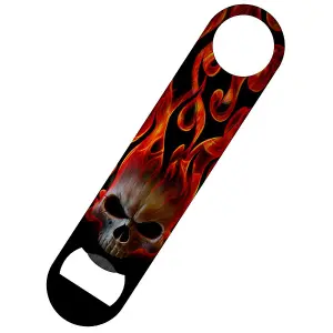 Spiral Skull Blast I Bottle Opener Black/Red (One Size)