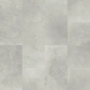 Cosmo Cement Vinyl Tile Effect by Rhino Classic Lino Flooring Sheet Vinyl Flooring - 4m(13'1") X 4m(13'1")-16m²