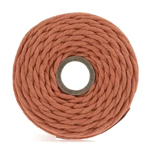 Trim: Macramé Cord: Cotton: 87m x 4mm: 0.5kg: Burnt Orange