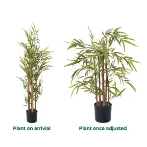 Large 90cm Lifelike Artificial Bamboo Plant - Indoor Houseplant with Realistic Faux Foliage - Perfect for Home and Office Décor