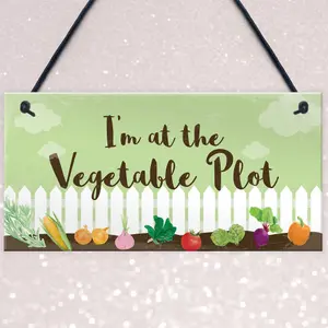 Red Ocean Funny Garden Signs And Plaques Vegetable Plot Sign Home Decor Sign Mum Dad Gift