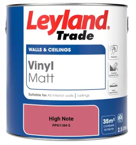 Leyland Trade Vinyl Matt Walls & Ceilings Emulsion Paint High Note (PPG1184-5) 2.5L