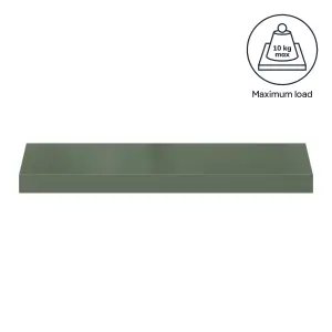 GoodHome Cusko Dark green Rectangular Floating shelf (L)60cm x (D)23.5cm