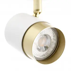 CGC ORIO White and Brushed Gold Single GU10  Adjustable Ceiling Spot Light