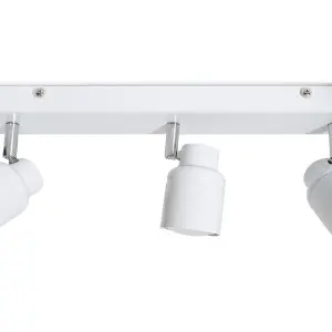 ValueLights Benton IP44 3 Way Bar Spotlight Gloss White