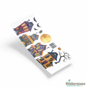 Halloween Haunted Village Window Stickers (Regular size)