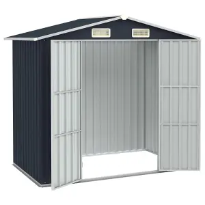 Berkfield Garden Shed Anthracite 205x129x183 cm Galvanised Steel