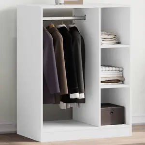 Wardrobe White 77x48x102 cm Engineered Wood