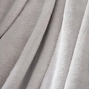 Brentfords Ultra Soft Blanket Throw Warm Flannel Fleece - Silver, 120 x 150 cm