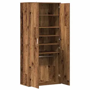 Berkfield Shoe Cabinet Old Wood 80x39x178 cm Engineered Wood