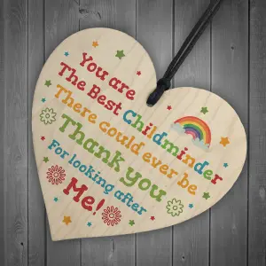 Thank You Childminder Gift Wood Heart Leaving Nursery Teacher Pre School Keepsake