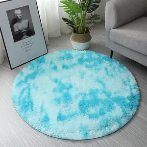 CAISON Circle Round Shaggy Rug 100CM Living Room Bedroom Carpet Floor Fluffy Mat Anti-Skid BS-XYY0299-T-03