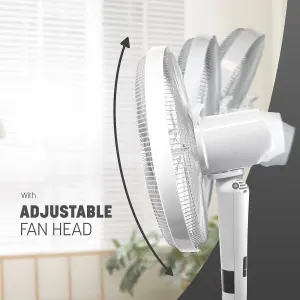 KEPLIN 16 Inch Tower Pedestal Fan 26-Speed, 10 Blades Standing Fan