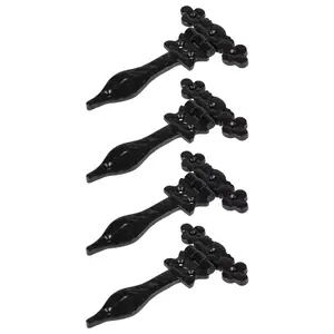 Hammer & Tongs Ornate T-Hinge - W155mm - Black - Pack of 4