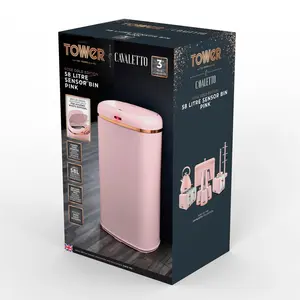 Cavaletto Steel Open Rubbish Bin - 58L Pink / Rose Gold