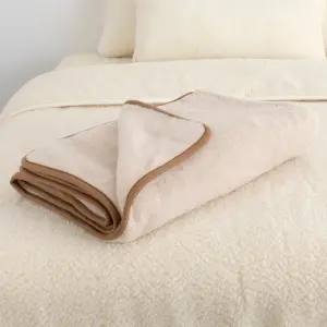 Merino Wool Blanket - 220x200 Cappucino