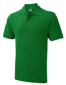 Uneek - Unisex Ultra Cotton Poloshirt - Reactive Dyed - Kelly Green - Size M