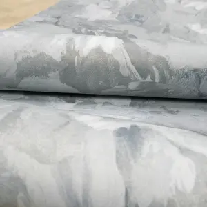 Galerie Julie Feels Home Silver/ Grey Abstract Shimmery Plain Paeonia Wallpaper Roll