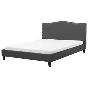 Fabric EU Super King Bed Grey MONTPELLIER