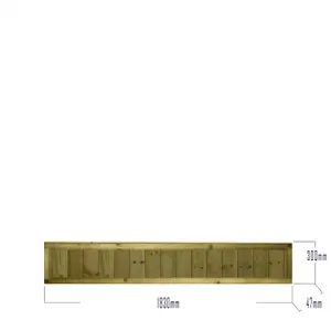 Ultimate Vertical Tongue & Groove Fence Panel (Pack of 4) Width: 6ft x Height: 1ft Interlocking Planks Fully Framed