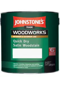 Johnstone's Trade Woodworks Jacobean Oak Quick Dry Satin Finsh Woodstain - 750ml