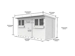 DIY Sheds 12x6 Pent Summer Shed Loglap