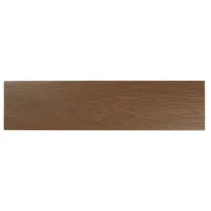 Colours Arrezo Brown Matt Wood effect Textured Porcelain Indoor Wall & floor Tile, Pack of 14, (L)600mm (W)150mm