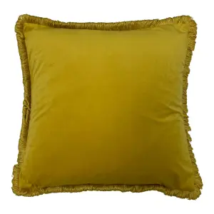 furn. Fleura Floral Fringed Feather Filled Cushion