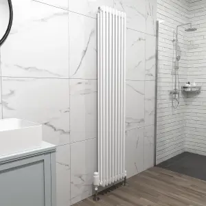 Nes Home 1800 X 380 mm Triple Column White Traditional Radiator