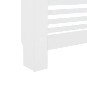 Radiator Cover White 112x19x81.5 cm MDF