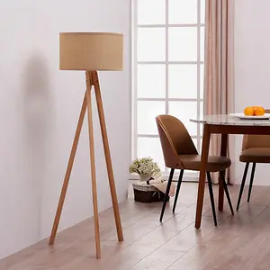 Teamson Home Tripod Standing Floor Lamp, Modern Lighting for Living Room, Bedroom or Dining Room - 137.4 x 55.9 x 55.9 (cm)