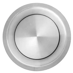 SPARES2GO Stainless Steel Round Ceiling Extractor Exhaust / Supply Wall Vent (5" / 125mm)