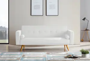 Comfy Living Miami Sofa Bed in Cream